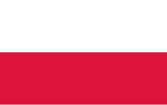 Flag of Poland: white on top, red on the bottom