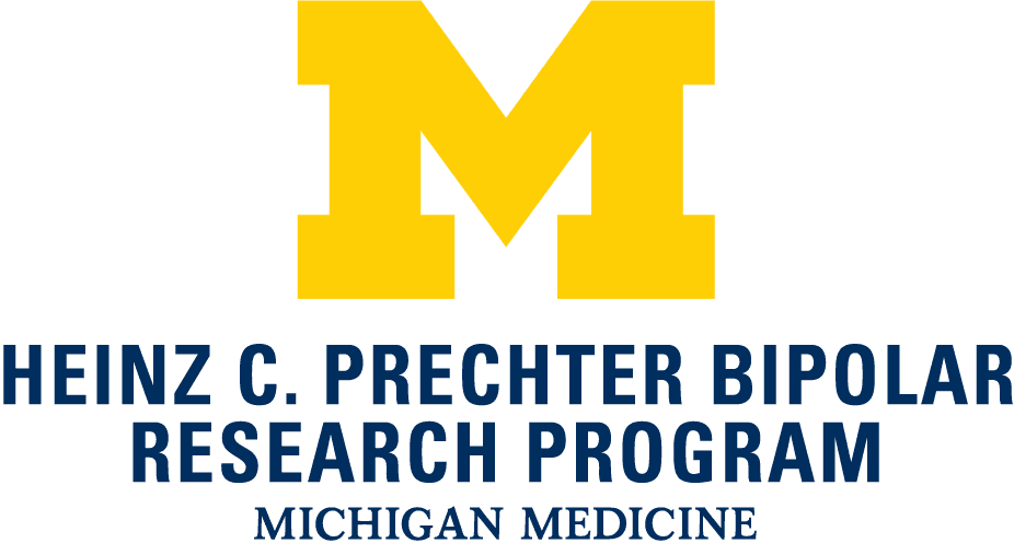 University of Michigan logo with a banner reading Heinz C. Prechter Bipolar Research Program, Michigan Medicine